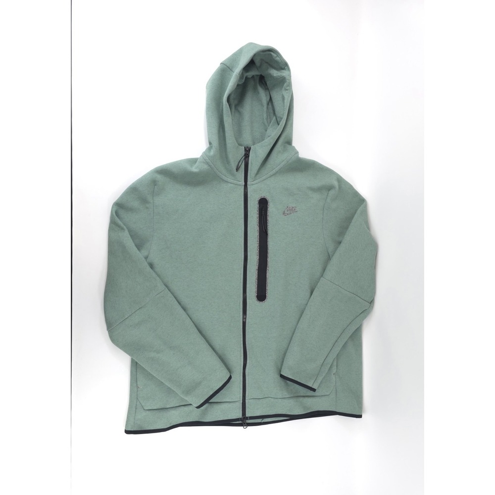 Nike Sportswear Men Large 2XL Tech Full Zip Hooded Jacket Green DR9150-361